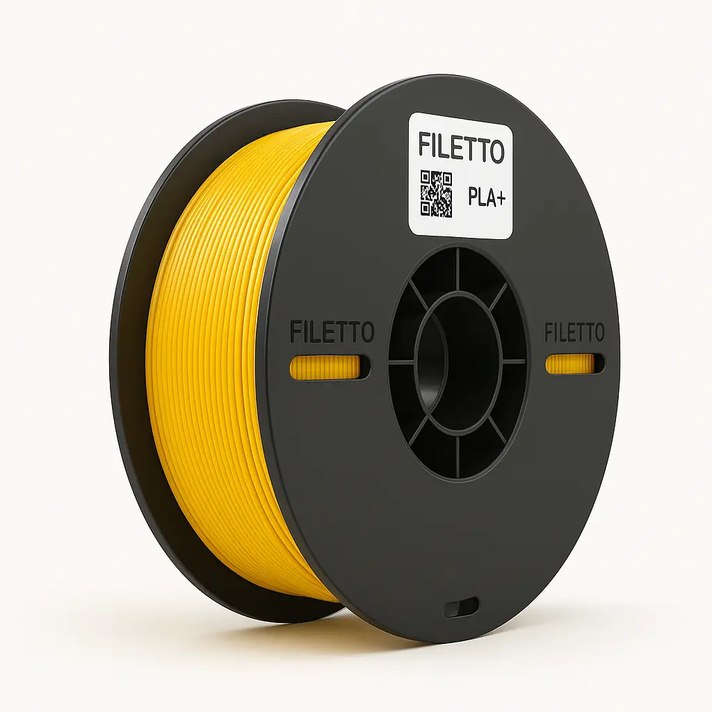 Sarı Filetto PLA+ 3D Filament – 1.75mm – 1KG – AMS Uyumlu
